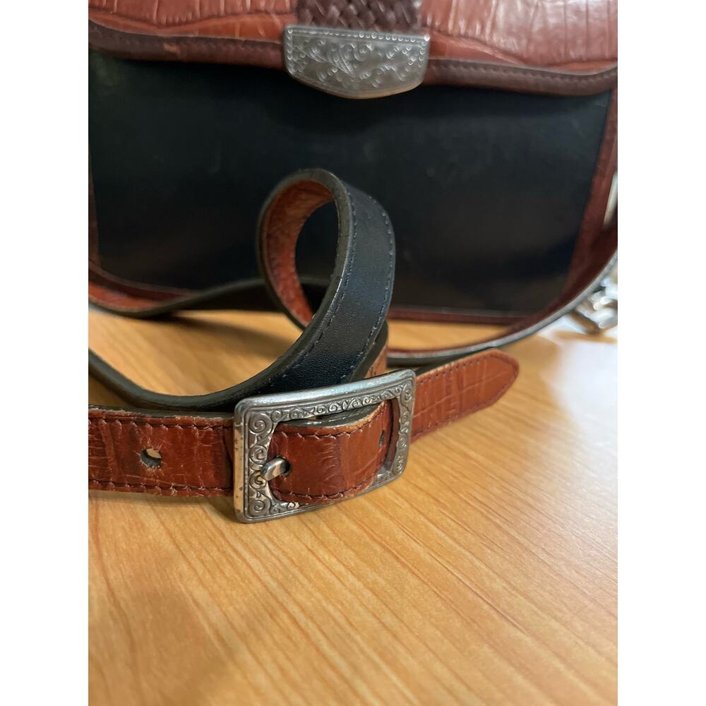 Vintage Brighton Brown Black Crossbody Bag - Picture 4 of 14